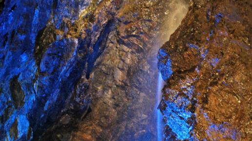 Kopalnia Złota w Złotym Stoku - podziemny wodospad
