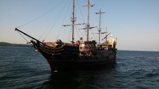 Rejsy statkiem Pirat w Sopocie, mokunka