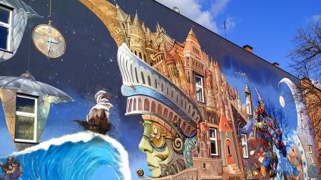 Mural Strażnik czasu w Częstochowie - zdjęcie