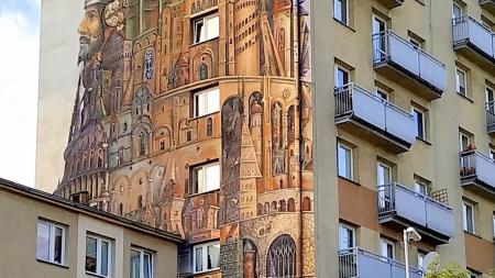 Mural Wieża Babel w Częstochowie - zdjęcie