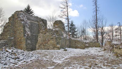 Ruiny zamku w Lanckoronie