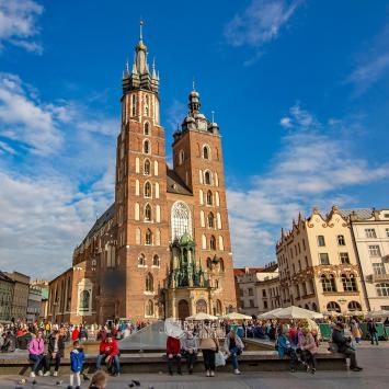Wieża Mariacka i hejnał w Krakowie