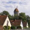 Wieża Ciśnień z daleka - Biskupiec, lavinka