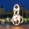 Pokaz światła na krakowskim Rynku