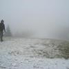 Jaworzyna Krynicka widok na stok ośnieżony pierwszymi płatkami śniegu, mileksan