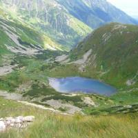 widok z Wołowca na Jamnicki Staw, ania