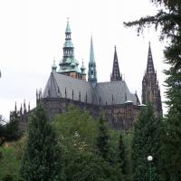 Katedra Św.Wita - widok z ogrodów królewskich, nena