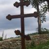 Krzyż prawosławny w pobliżu budowanej cerkwi., Janek
