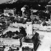Stara widokówka przedstawiająca miasto z przed II wojny światowej, Darek