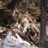 10 październik: Prechyba: przy wodospadzie na szlaku na Prechybę, Lidka Kwiatkowska