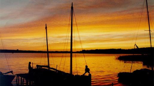 Zachód słońca nad jeziorem, Maria Jasiuk