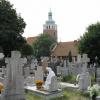 ....spacer po Jastarni - widok z cmentarza na biały chełm wieży kościoła...., Zbyszek Mat