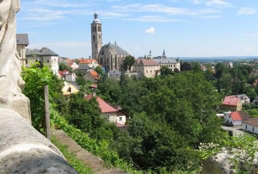 Kutna Hora-panorama,wyróżnia się kościół św. Jakuba, Jan Nowak