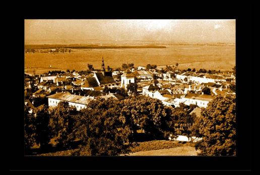 Panorama miasta na archiwalnym zdjęciu, Vincci