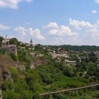 Kamieniec-widok z mostu Tureckiego-dolina rzeki Smotrycz, Henryka Darnia