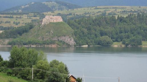Widok ruin Czorsztyna z Niedzicy, Tadeusz Walkowicz