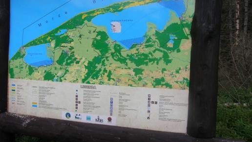 Mapa Słowińskiego Parku Narodowego., Edward Krężel