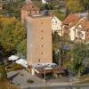 widok na Wieżę Wodną we Fromborku z wieży Radziejowskiego, Danusia