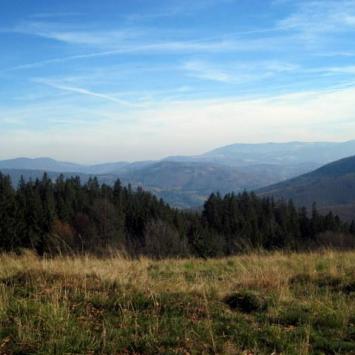 panorama Beskidu Śląskiego widzianego na odcinku z Małej na Wielką Czantorię, Roman Świątkowski