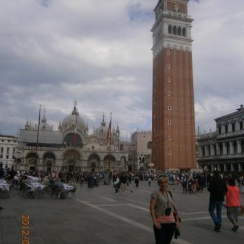 Wenecja,plac św. Marka, w tle bazylika św. Marka, Danusia