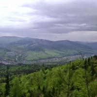 Panorama na gminę Węgierska Górka ze zbocza Glinnego, DoRi