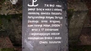 Pomnik poległych partyzantów w Sławkowie - zdjęcie