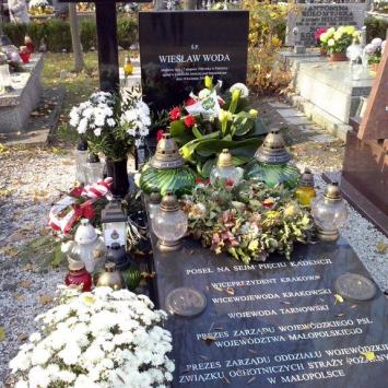 grób Wiesława Wody , który zginął w katastrofie smoleńskiej (wojewoda krakowski), mokunka