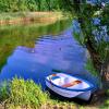 Jezioro Domowe Duże - widok na łódkę, Iluzja Iluzoryczny