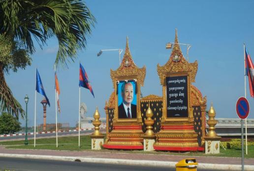 Ulice Phnom Penh - żałoba po zmarłym królu Kambodży, Tadeusz Walkowicz