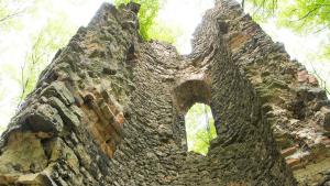Romantyczne ruiny wieży w Orzechu - zdjęcie