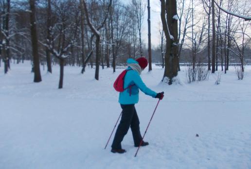 Nordic walking zimą, tomtur