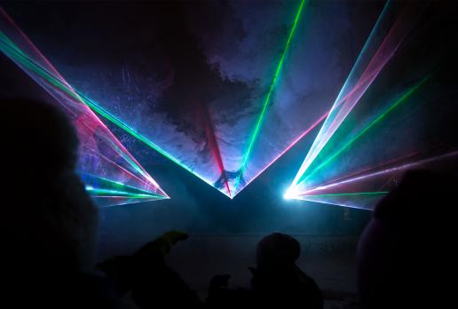Park Światła w Mysłowicach - pokaz laserowy