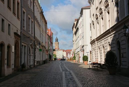 Görlitz - uliczka prowadząca do Obermarkt, Mariusz